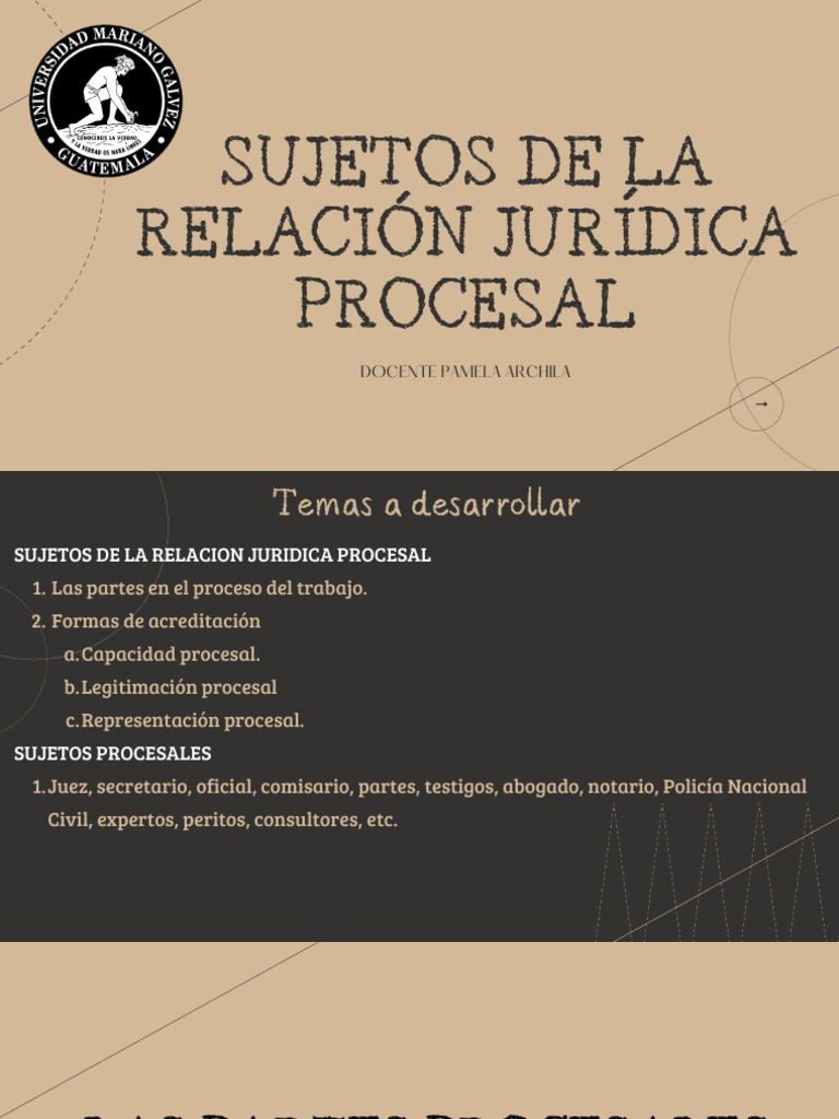 CLASE Sujetos Procesales | PDF | Ley procesal | Principios éticos