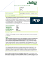 Credit Agreement Regulated by The Consumer Credit Act 1974: Quote Number: 3217059475