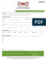 Charity Donation Form Template