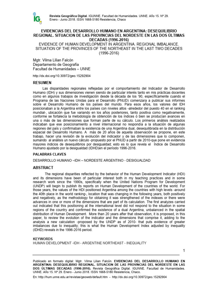 Desarrollo Humano. | PDF | Índice de Desarrollo Humano | Desigualdad social