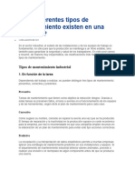 Qué Diferentes Tipos de Mantenimiento Existen en Una Empresa