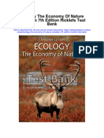 Ecology The Economy of Nature Canadian 7th Edition Ricklefs Test Bank