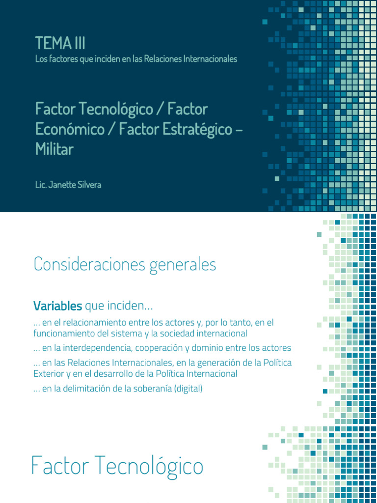Factor Tecnologico, Economico, Estrategico Militar1 | PDF ...
