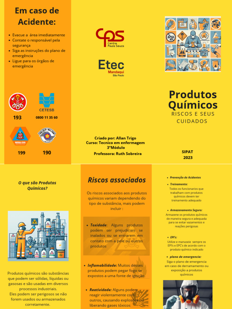 Folder de SIPAT MATERIAIS QUIMICOS | PDF | Química | Natureza