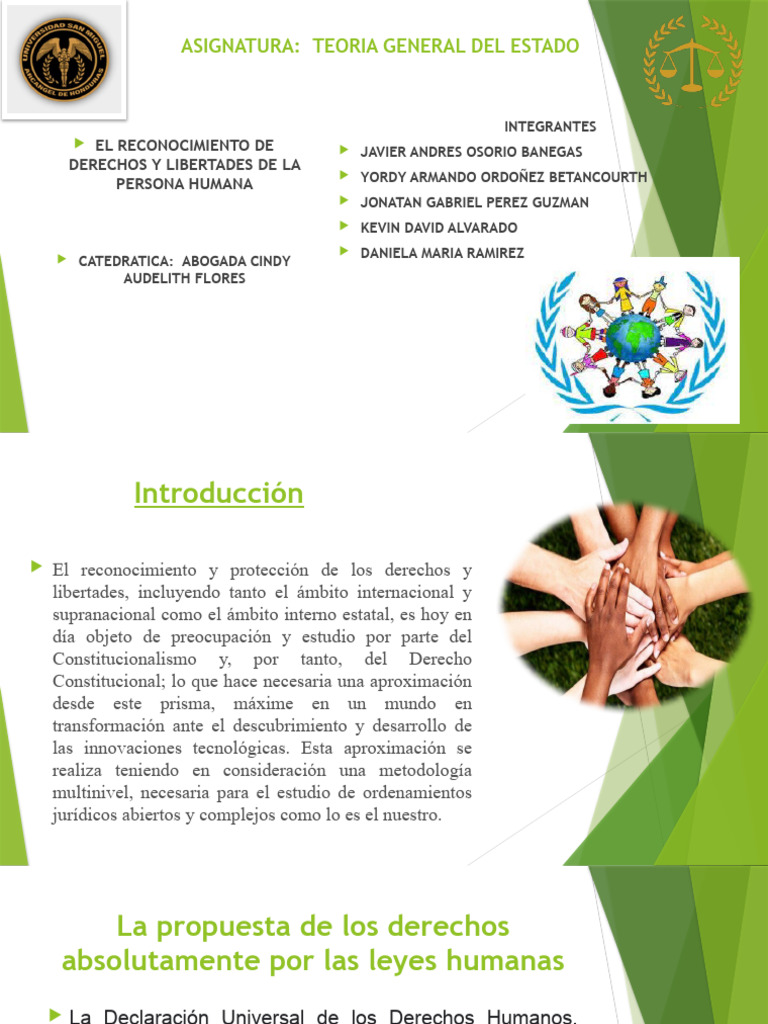 Exposicion-Reconocimiento de Los Derechos y Libertades Gr#3 | PDF
