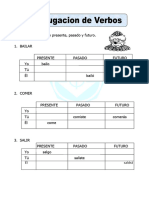 Ficha de Conjugacion de Verbos para Segundo de Primaria