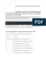 Menampilkan Waktu Dalam PHP