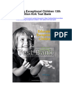 Educating Exceptional Children 13th Edition Kirk Test Bank