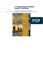 Effective Leadership 5th Edition Lussier Test Bank