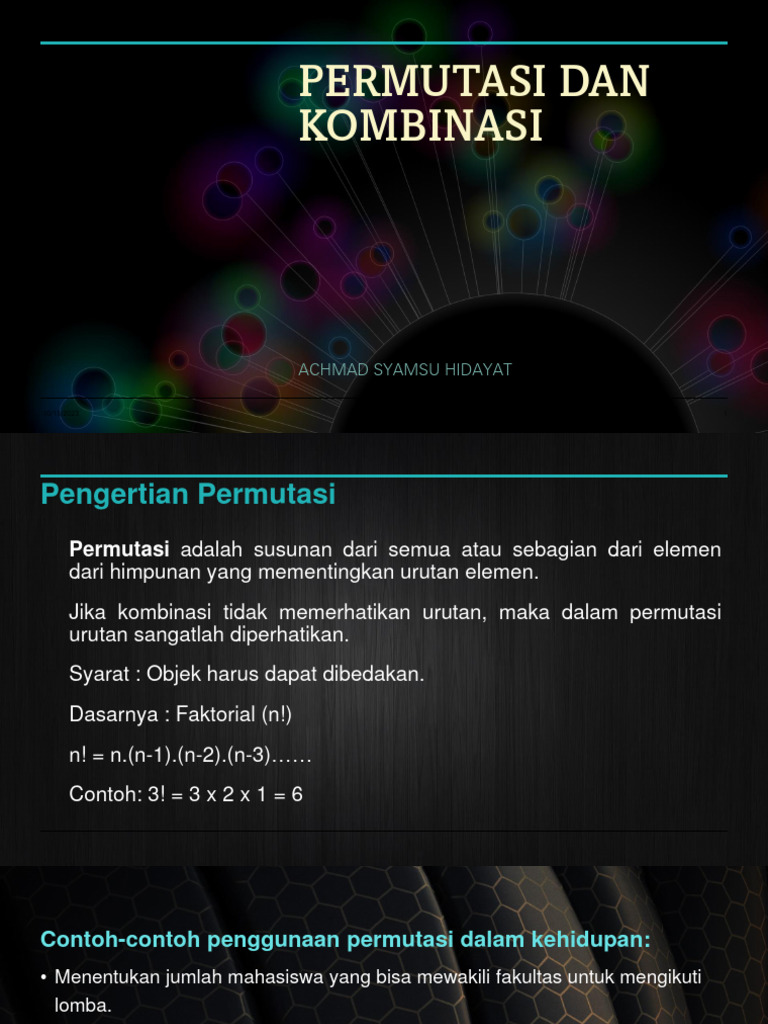 Permutasi dan Kombinasi: Panduan Lengkap | PDF
