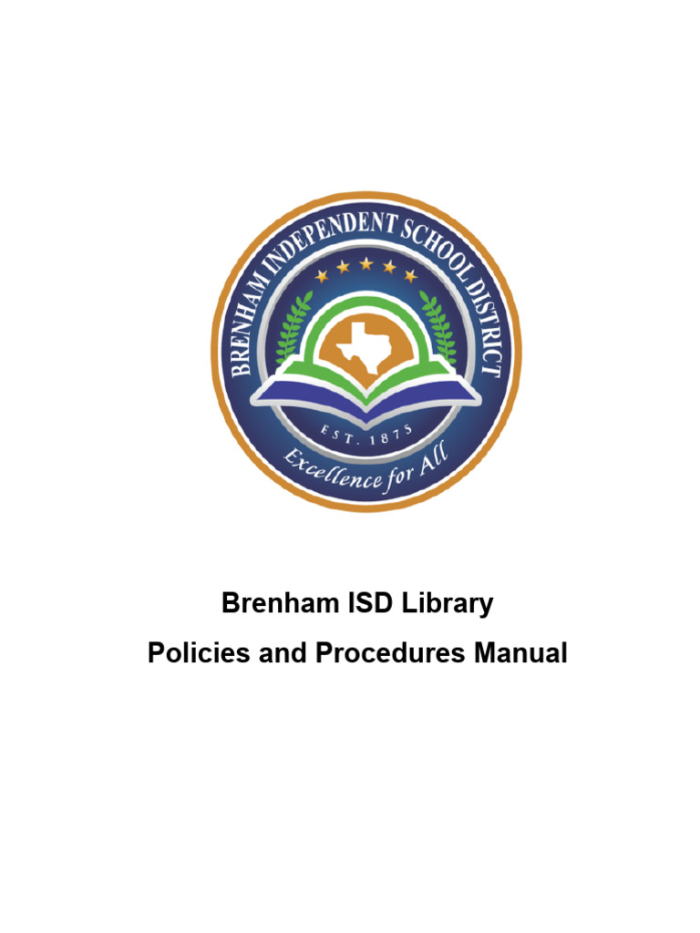 Brenham ISD Library Policies and Procedures Manual | PDF | Libraries
