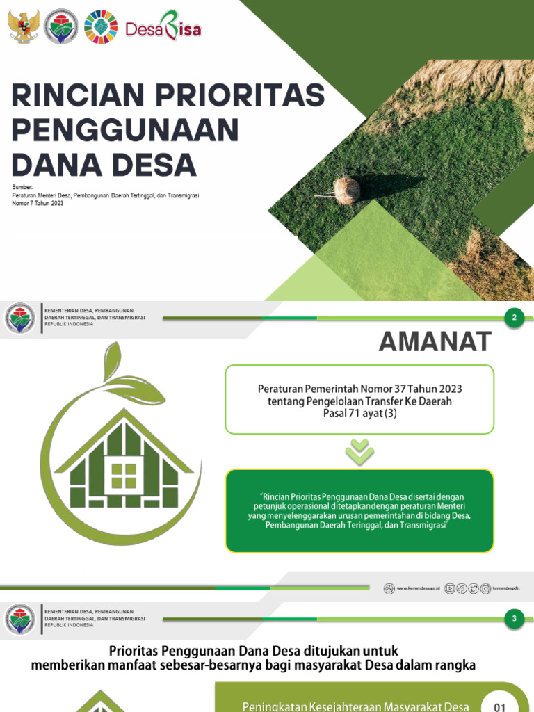 Kemendes Permendes Tentang Rincian Prioritas Penggunaan Dana Desa PDF