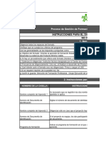 Proceso de Gestión de Formación Profesional Integral: Instrucciones para El Diligenciamiento Del Formato No Imprimir