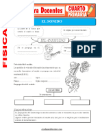 Fichas de El Sonido para Cuarto de Primaria