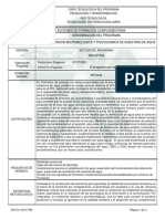 V1 - Caracterizacion Microbiologica y Fisicoquimica de Muestras de Agua