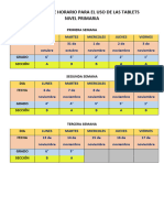 Horario Tablets 2023