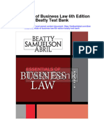 Essentials of Business Law 6th Edition Beatty Test Bank