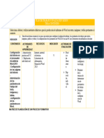 Matriz de Planeación de Un Proceso Formativo