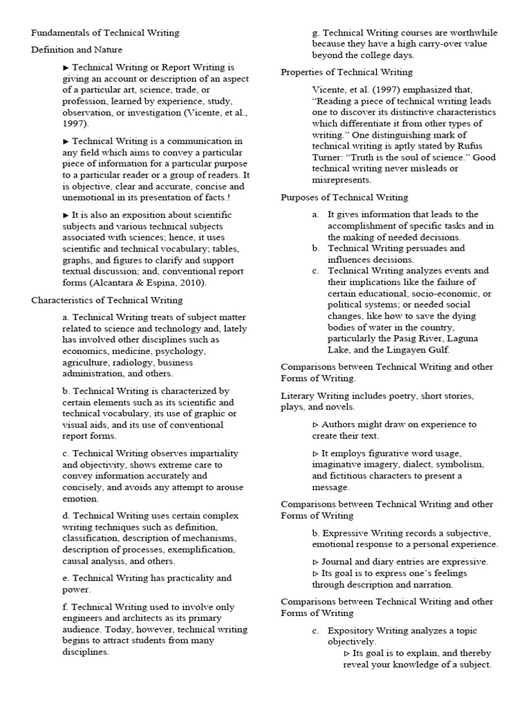 Fundamentals of Technical Writing | PDF | Experience | Writing