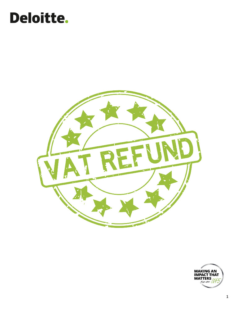 Deloitte GTC (E) European VAT Refund Guide 2023 PDF Value Added