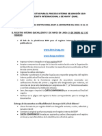 "Bachillerato Internacional 5 de Mayo" (B5M) .: Detalles Y Requisitos para El Proceso Interno de Admisión 2019