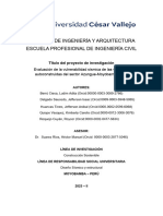 Evaluación de La Vulnerabilidad Sísmica de Las Viviendas Autoconstruidas Del Sector Azungue-Moyobamba 2022.