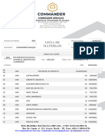 Lista de Materiais TVH