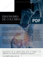 ERGONOMIA DE COLUMNA Higiene Postural