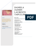 CV Daniela Jazmin Laurente Tapullima