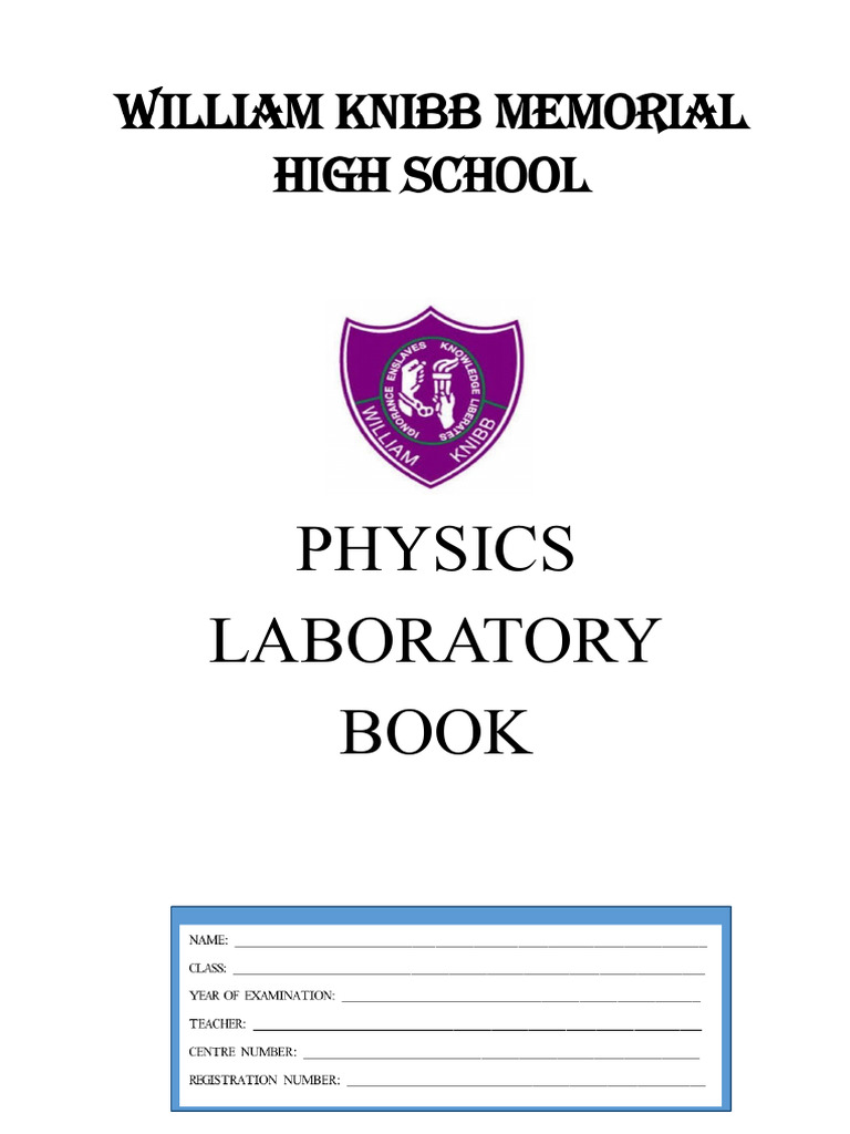Physics Laboratory Book PDF