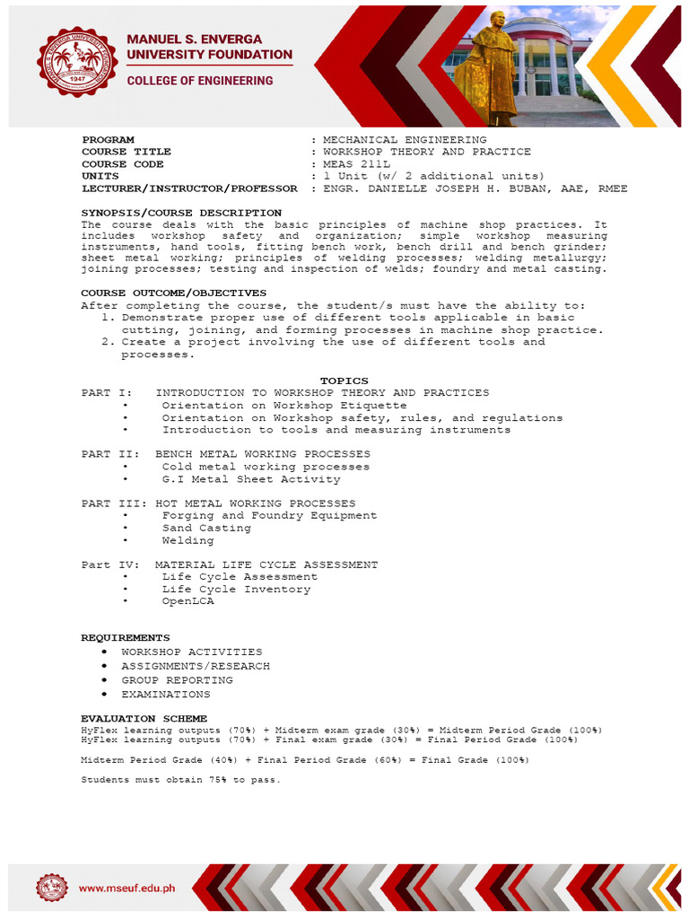 Workshop Theory and Practice Course | PDF | Computers | Technology ...