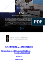 Ap Physc M - Kinematics 1d Problem Solving Techniques - 2019 08 25