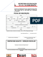 Ficha de Inscrição Desfile