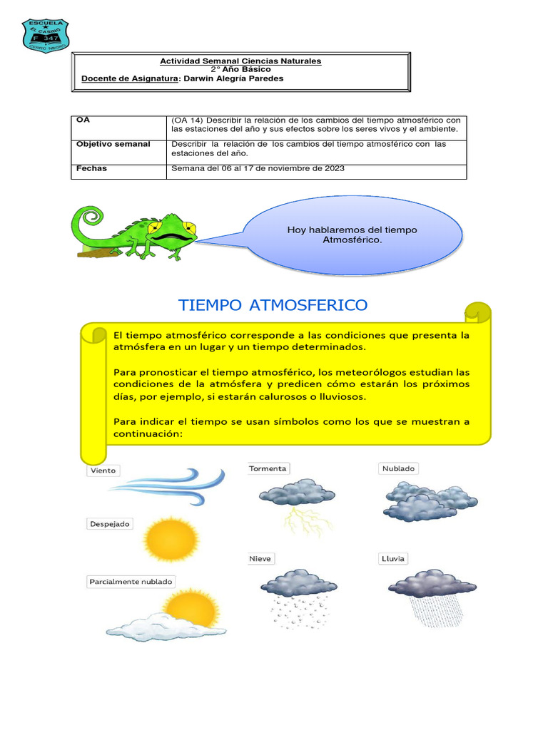 CSNAT_2° TIEMPO ATMOSFERICO | PDF | Clima | Predicción del tiempo