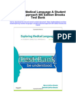 Exploring Medical Language A Student Directed Approach 8th Edition Brooks Test Bank