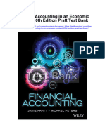 Financial Accounting in An Economic Context 10th Edition Pratt Test Bank