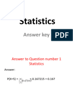 Statistics Mock Exam 1 Key Answer
