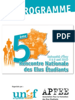 Programme 5ème Rencontre National Des Élus