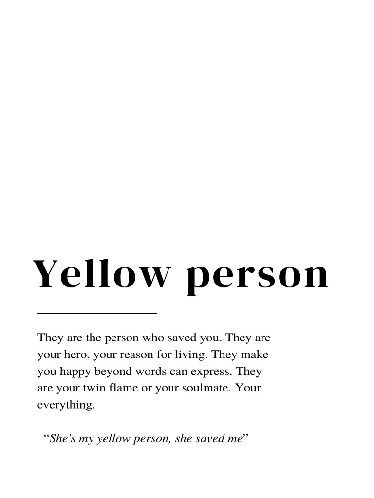 Yellow Person PDF