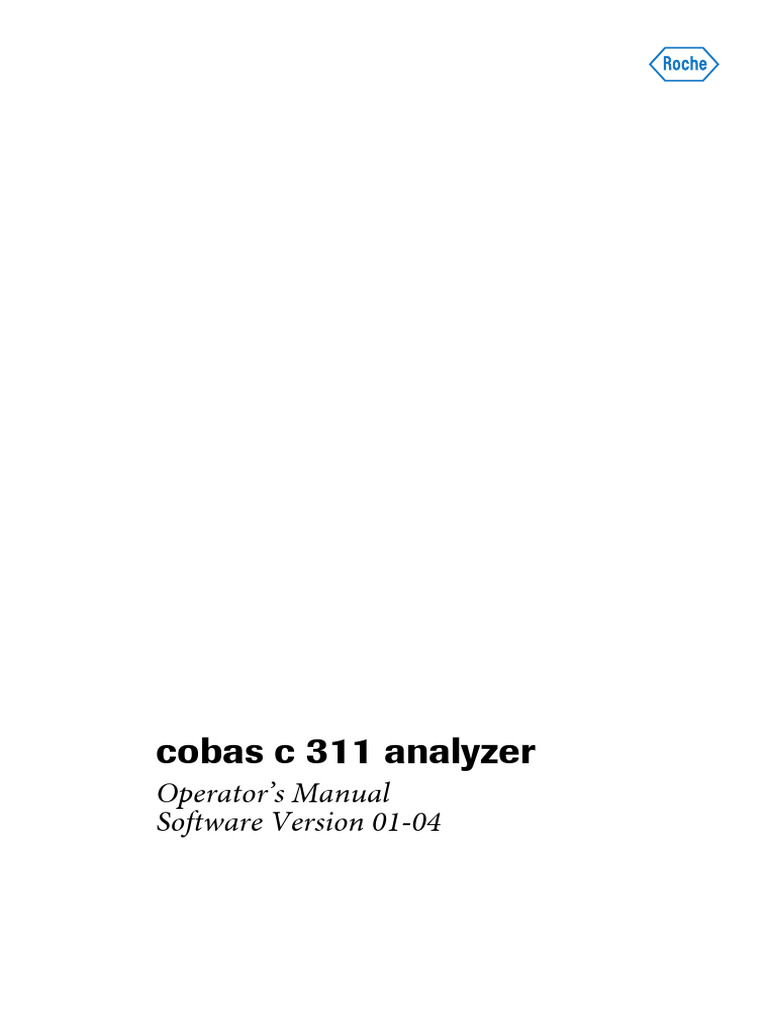 Cobas c 311 analyzer operator s manual software version 01 04 pdf