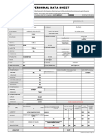 CS Form No. 212 Personal Data Sheet Revised