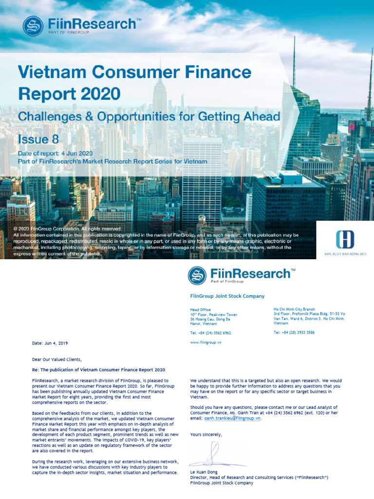 Vietnam Consumer Finance Report 2020 | PDF | Loans | Credit