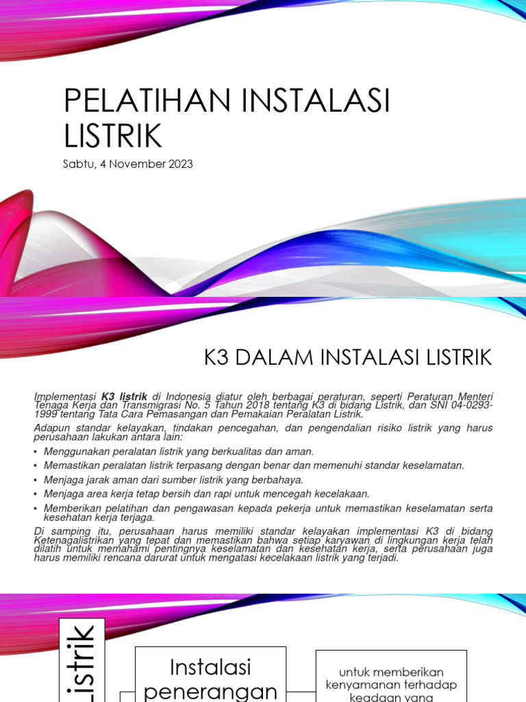 Pelatihan Instalasi Listrik 2023 Pdf
