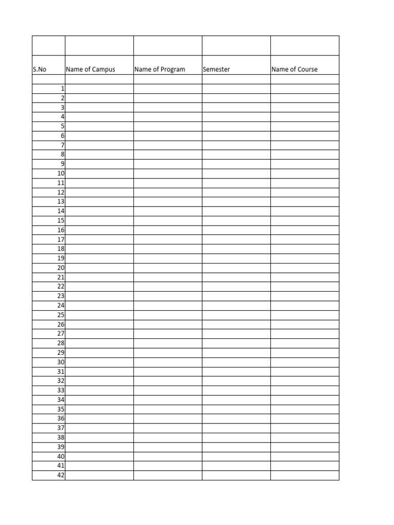 Course Attendance and Evaluation Data | PDF