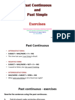 Past Continuous Vs Past Simple Exercises