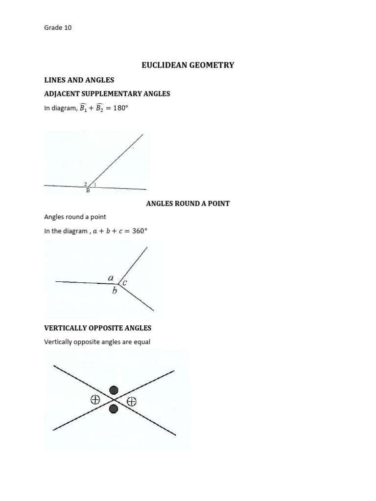EUCLIDEAN GEOMETRY Rules | PDF | Triangle | Polytopes
