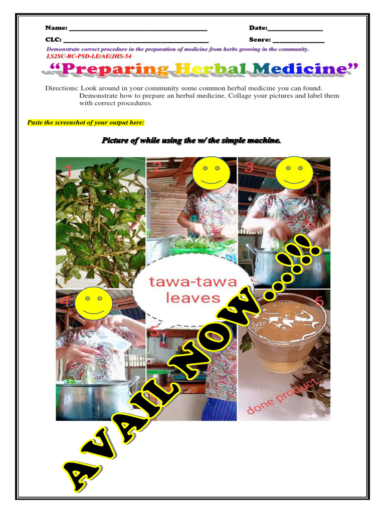 Project Prepare Herbal Medicine PDF