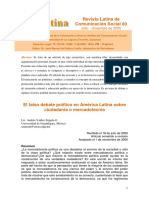 El Falso Debate Polìtico en AL Sobre Ciudadanía o Mercadotecnia-Valdez