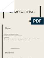Unit 4 (A) Memo Writing Lecture, Educational Platform