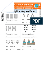 Ficha de Partes de La Multiplicacion para Segundo de Primaria